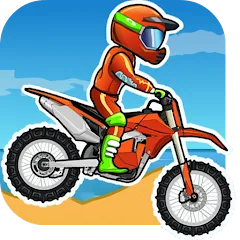 Взломанная Moto X3M Bike Race Game (Мото 3М Игра на мотоциклах)  [МОД Unlocked] - полная версия apk на Андроид