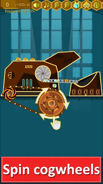 Steampunk Idle Gear Spinner (Стеампанк Идл Спиннер Фабрика)  [МОД Меню] Screenshot 1