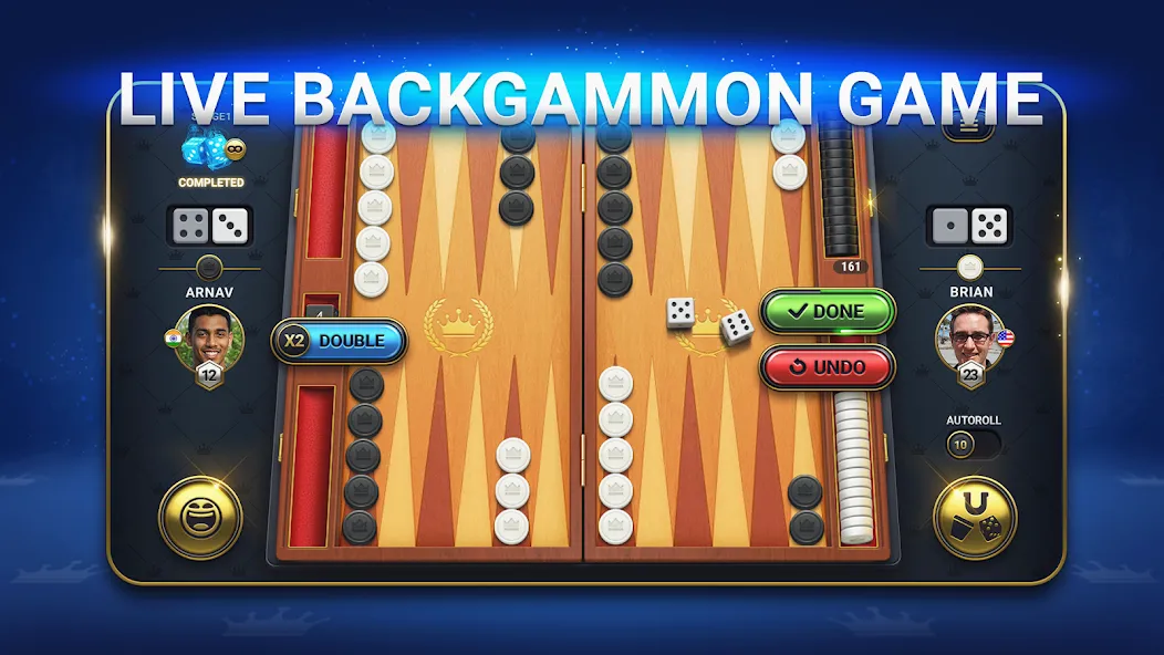 Backgammon Live - Online Games (Бэкгаммон Лайв)  [МОД Бесконечные монеты] Screenshot 2