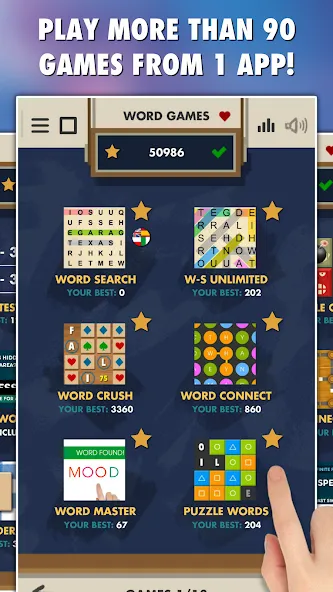 Word Games 101-in-1 (Уорд Геймс 100)  [МОД Все открыто] Screenshot 1