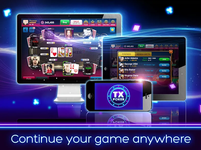 TX Poker - Texas Holdem Poker  [МОД Menu] Screenshot 5