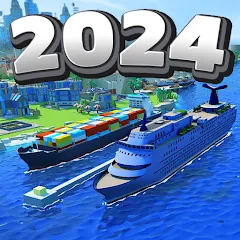 Взломанная Sea Port: Cargo Boat Tycoon (Си Порт)  [МОД Много монет] - полная версия apk на Андроид