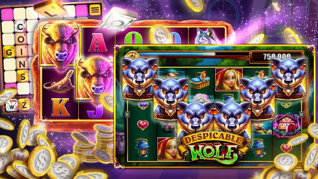 Vegas Downtown Slots & Words  [МОД Mega Pack] Screenshot 1