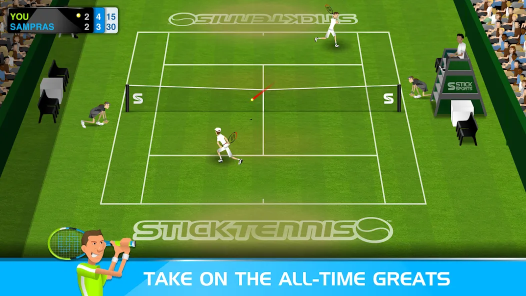 Stick Tennis (Стик Теннис)  [МОД Меню] Screenshot 2
