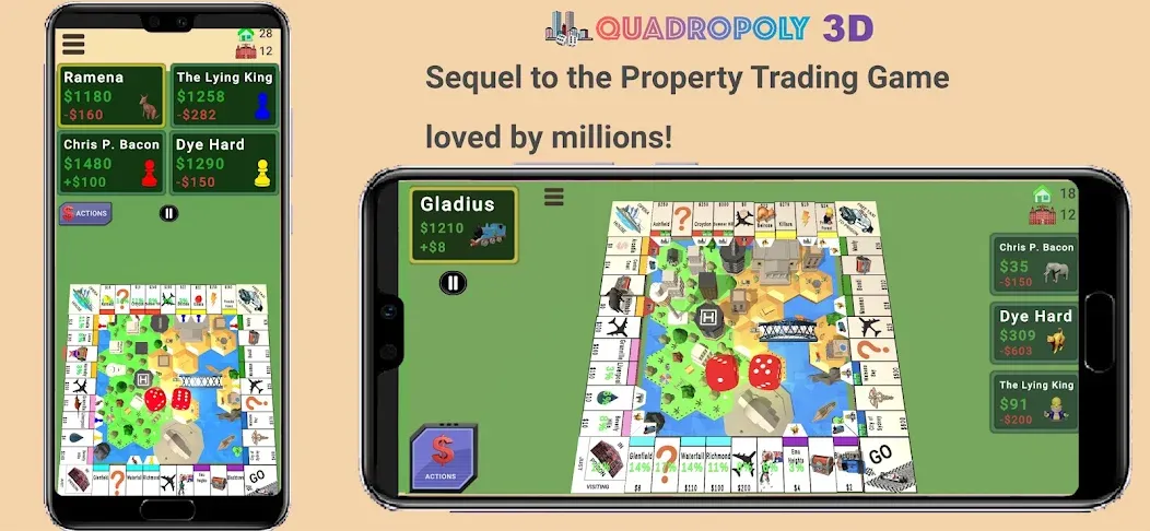 Quadropoly - Monopolist Tycoon  [МОД Много монет] Screenshot 1