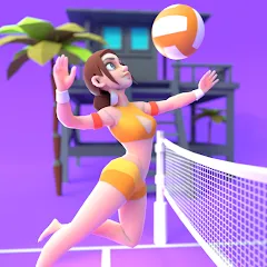 Скачать взломанную Beach Volleyball Game (Бичволлейбол игра)  [МОД Mega Pack] - последняя версия apk на Андроид