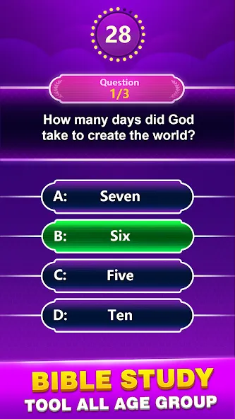 Bible Trivia - Word Quiz Game (Библейская викторина)  [МОД Бесконечные монеты] Screenshot 1