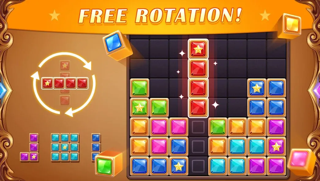 Block Puzzle: Diamond Star  [МОД Все открыто] Screenshot 2