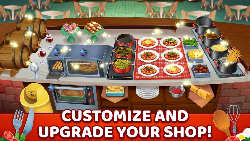 My Pasta Shop: Cooking Game (Мой Паста Шоп)  [МОД Бесконечные деньги] Screenshot 4