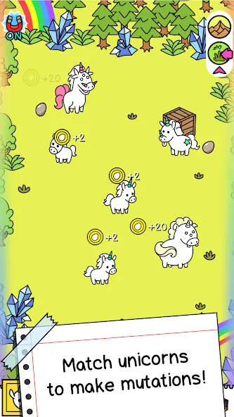 Unicorn Evolution: Idle Catch (Юникорн Эволюшн)  [МОД Меню] Screenshot 2