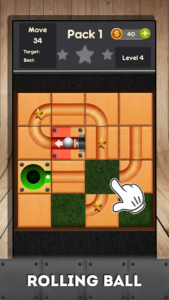 Rolling ball - slide puzzle  [МОД Меню] Screenshot 1