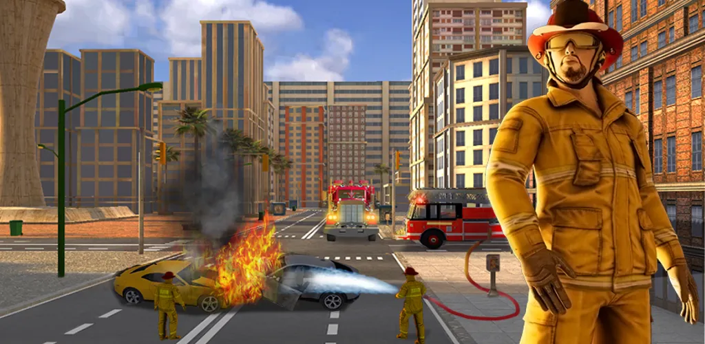 Real Firefighter 3D Simulator (Реальный Пожарник 3D Симулятор)  [МОД Много монет] Screenshot 2