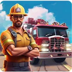 Скачать взломанную Real Firefighter 3D Simulator (Реальный Пожарник 3D Симулятор)  [МОД Много монет] - стабильная версия apk на Андроид