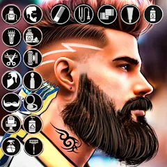 Скачать взломанную Barber Shop Hair Cut Sim Games (Барбершоп игры на подстригание волос)  [МОД Бесконечные деньги] - стабильная версия apk на Андроид