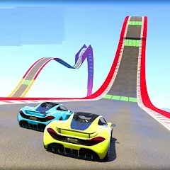 Скачать взломанную Mega Ramp Car Offline Games  [МОД Меню] - стабильная версия apk на Андроид