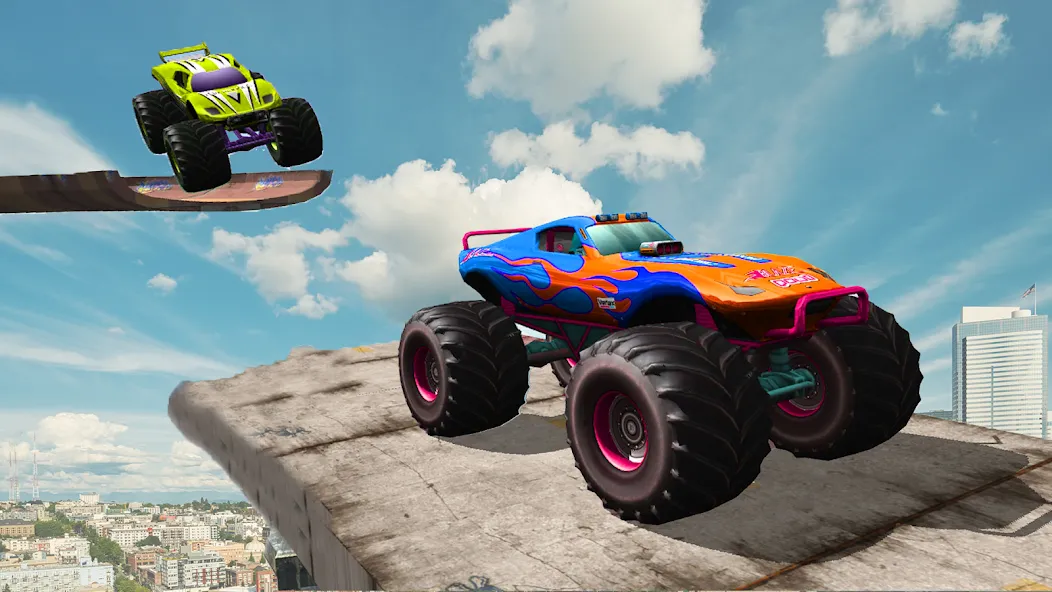 Monster Truck Car Game 3d (Монстр Трак Стант)  [МОД Menu] Screenshot 1