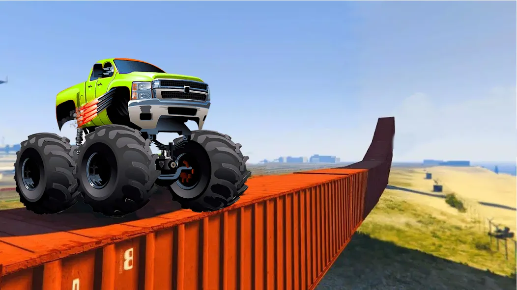 Monster Truck Car Game 3d (Монстр Трак Стант)  [МОД Menu] Screenshot 3