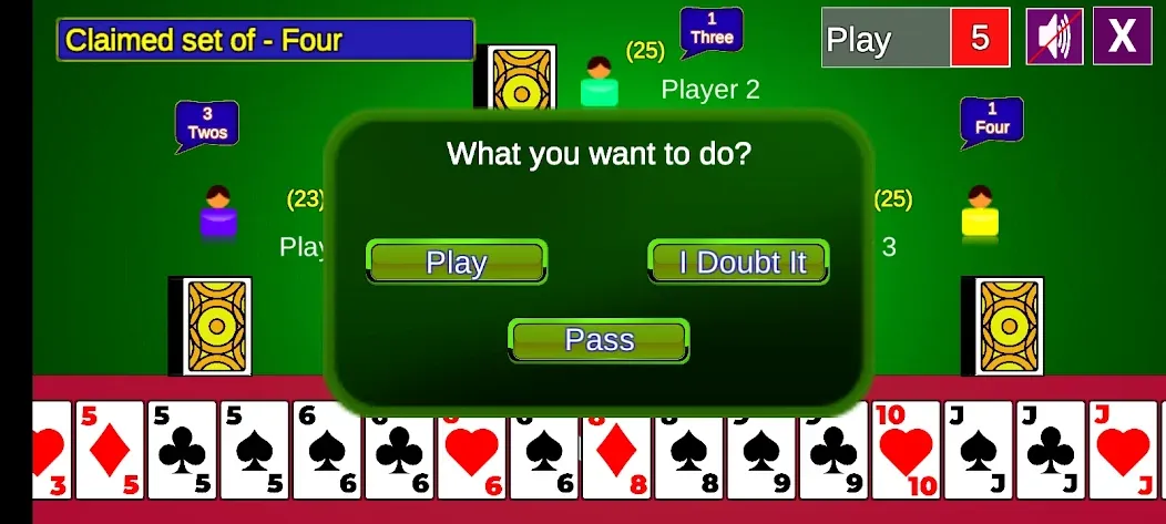 Bluff Card Game (Блеф карточная игра)  [МОД Меню] Screenshot 4