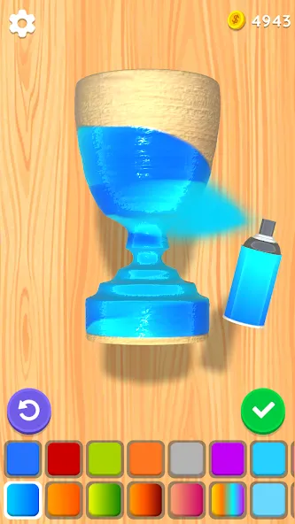 Wood Turning 3D - Carving Game  [МОД Бесконечные монеты] Screenshot 4