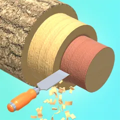 Взломанная Wood Turning 3D - Carving Game  [МОД Бесконечные монеты] - полная версия apk на Андроид