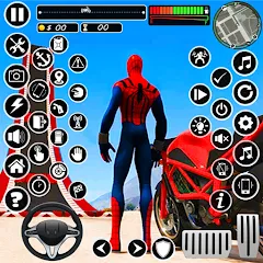 Взлом Superhero Tricky Bike Stunt (упергерой Трики Байк Стант)  [МОД Все открыто] - полная версия apk на Андроид