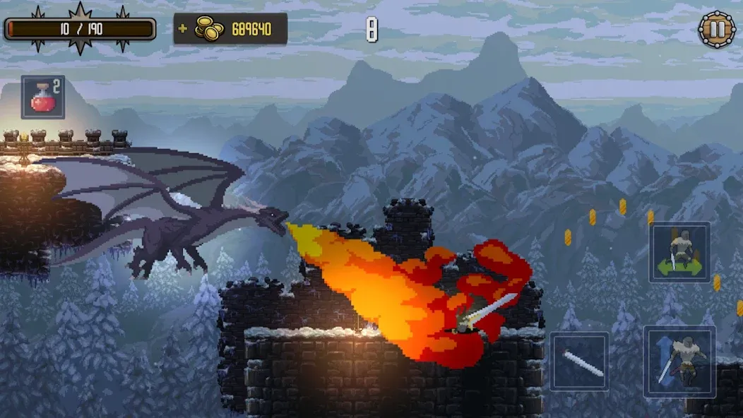 Deathblaze Action Platformer (Смертельное пламя Экшен Платформер)  [МОД Много денег] Screenshot 5