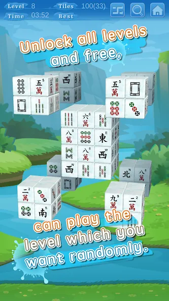 Stacker Mahjong 3D (Стаккер Маджонг 3Д)  [МОД Меню] Screenshot 3