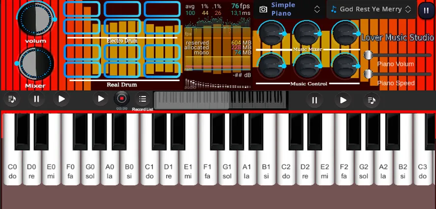 Org Piano:Real Piano Keyboard (Орг Пиано)  [МОД Unlocked] Screenshot 4