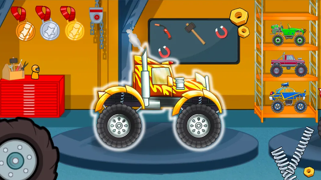 Kids Monster Truck Racing Game  [МОД Все открыто] Screenshot 5