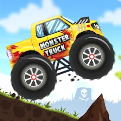 Взломанная Kids Monster Truck Racing Game  [МОД Все открыто] - стабильная версия apk на Андроид