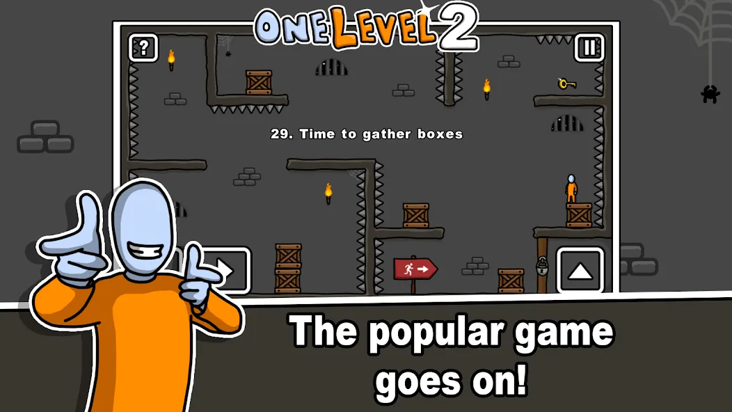 One Level 2 Stickman Jailbreak (Уан Левел 2)  [МОД Бесконечные деньги] Screenshot 1