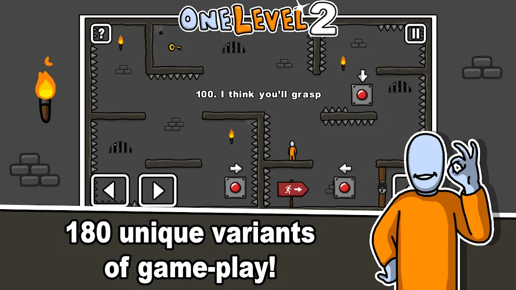 One Level 2 Stickman Jailbreak (Уан Левел 2)  [МОД Бесконечные деньги] Screenshot 2