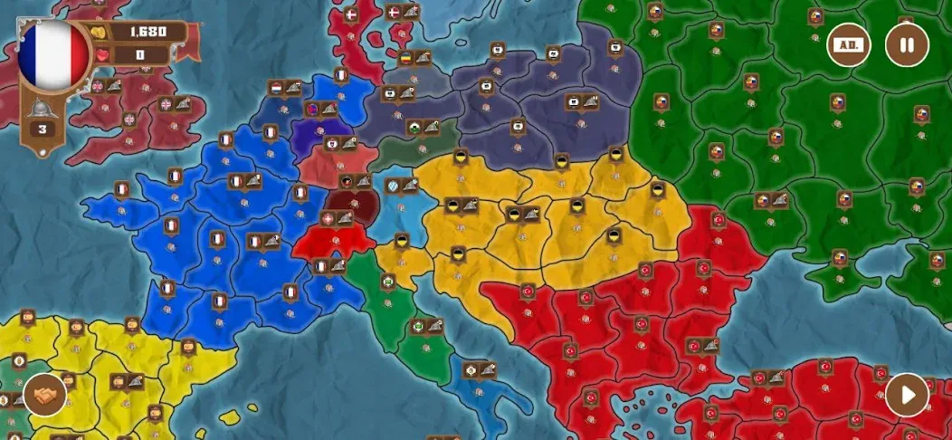 World conquest: Europe 1812 (Всемирное завоевание)  [МОД Меню] Screenshot 3