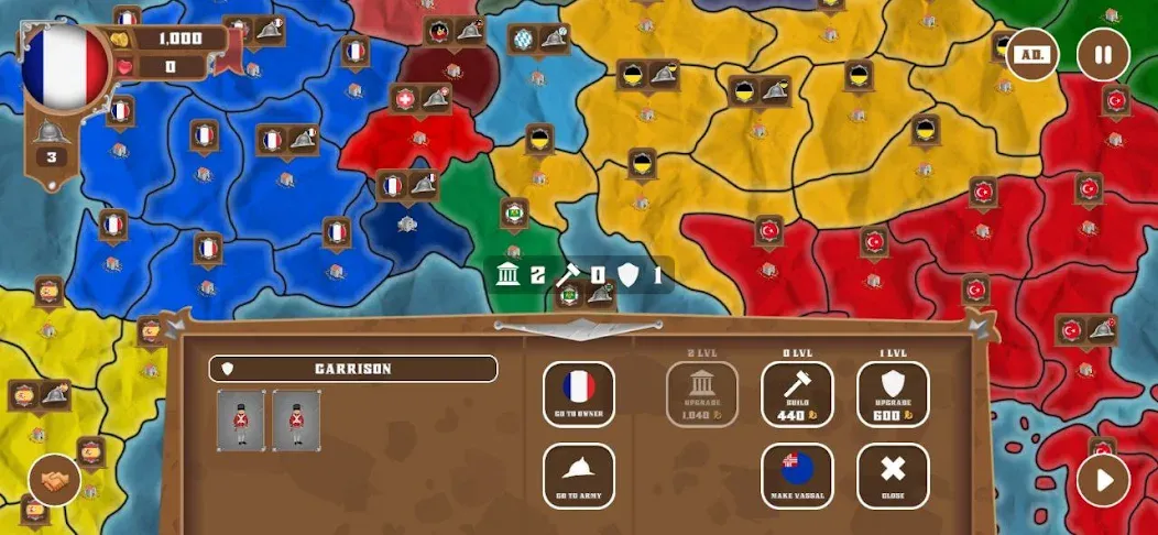 World conquest: Europe 1812 (Всемирное завоевание)  [МОД Меню] Screenshot 4