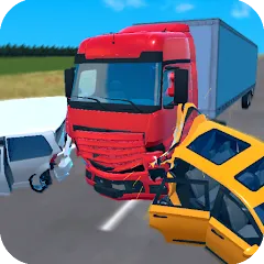 Взломанная Truck Crash Simulator Accident (Симулятор ДТП с грузовиком)  [МОД Бесконечные деньги] - последняя версия apk на Андроид