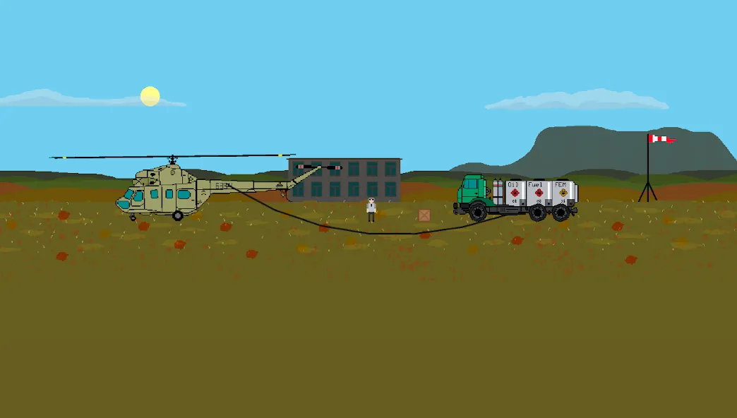 Pixel Helicopter Simulator (Пиксельный симулятор вертолета)  [МОД Все открыто] Screenshot 3