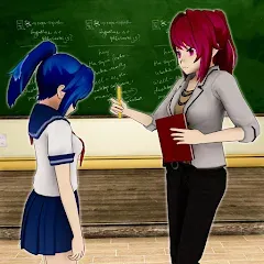 Взлом Anime Girl School Teacher 3D  [МОД Mega Pack] - стабильная версия apk на Андроид