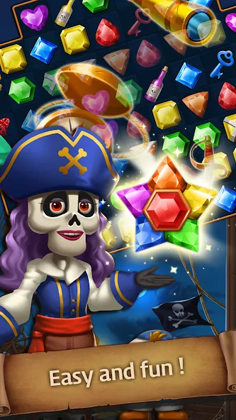 Jewels Ghost Ship: jewel games (Джуэлз Гост Шип)  [МОД Много монет] Screenshot 3