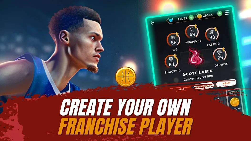 Astonishing Basketball Manager (Удивительный баскетбольный менеджер)  [МОД Mega Pack] Screenshot 2