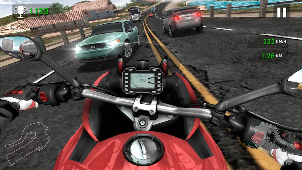 Moto Rider In Traffic (Мото Райдер в Трафике)  [МОД Бесконечные деньги] Screenshot 5