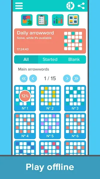 Crossword: Arrowword puzzles  [МОД Много денег] Screenshot 3