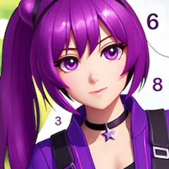 Взломанная Anime Manga Color by Numbers  [МОД Меню] - последняя версия apk на Андроид