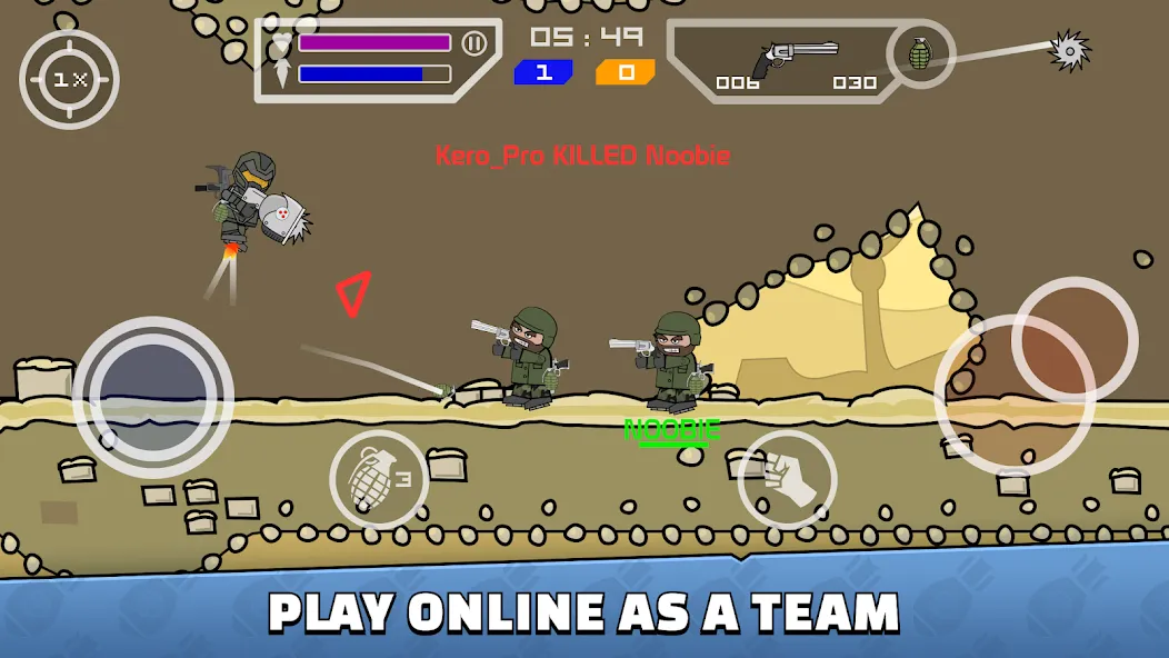 Mini Militia - War.io (Мини Милития)  [МОД Unlocked] Screenshot 1