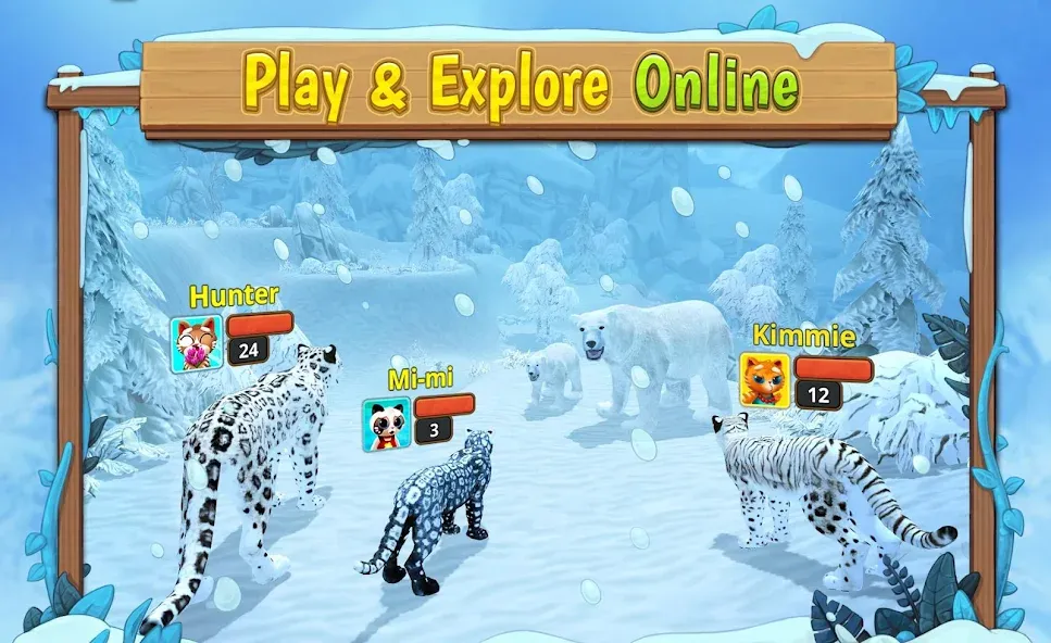 Snow Leopard Family Sim Online  [МОД Все открыто] Screenshot 3