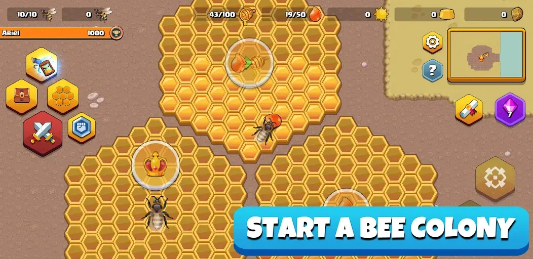 Pocket Bees: Colony Simulator (Покет Биз)  [МОД Бесконечные деньги] Screenshot 1