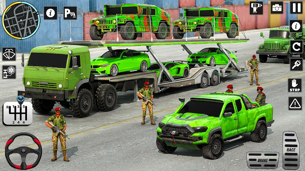 US Army Games Truck Transport (Армейские военные транспортные игры)  [МОД Много монет] Screenshot 4