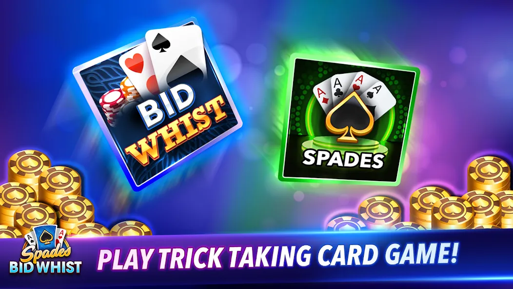 Spades: Bid Whist Classic Game (Бид Вист Классик)  [МОД Mega Pack] Screenshot 1