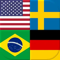 Взломанная Flags of All World Countries  [МОД Все открыто] - последняя версия apk на Андроид