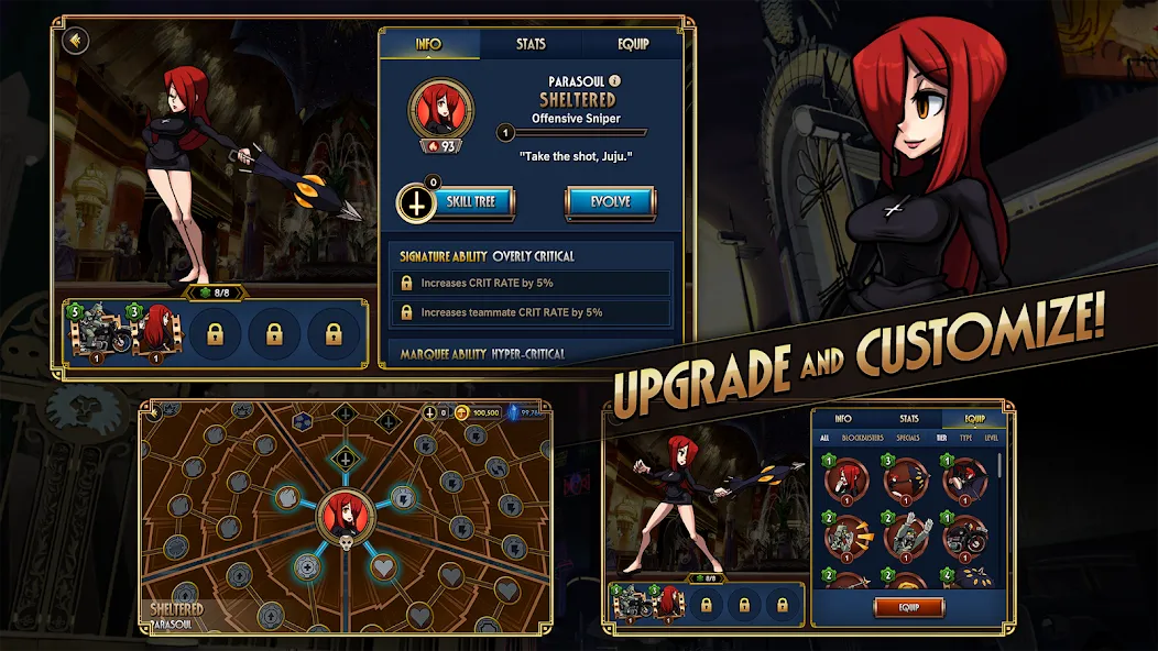 Skullgirls: Fighting RPG (Скулгрлз)  [МОД Unlocked] Screenshot 4