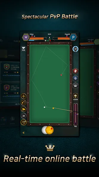 Real Billiards Battle - carom (Риал Бильярдс Батл)  [МОД Menu] Screenshot 1